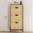 Freestanding Shoe Rack, Ratten Modern Flip Doors Shoe Storage Cabinet with 2 Adjustable Shelves and Drawer