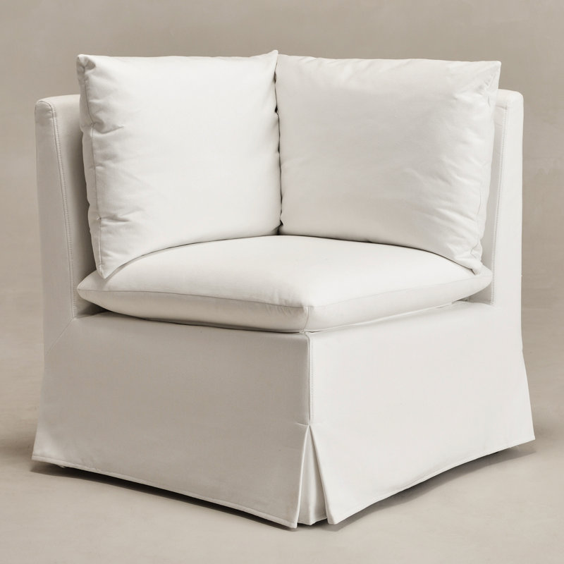 Chaise de salle à manger rembourrée en tissu 3 pièces Crampton Performance, Blanc