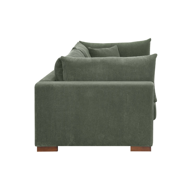 Alcantara 89.5" Square Arm Sofa - Modern Comfort