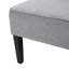Tissu gris de 50 po revêtu de tissu gris, structure en bois massif durable, lin doux et style élégant pour votre espace de design contemporain