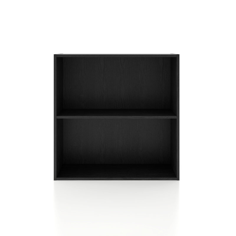 Bibliothèque de rangement Breayla, Noir, 2 tablettes