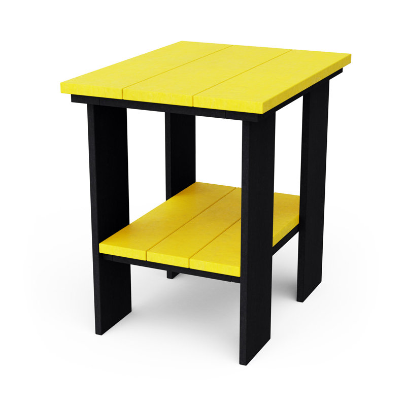 Table d'appoint contemporaine, Jaune citron / noir