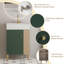 Meuble-lavabo à tablettes ouvertes de 21,6 po - lavabo en céramique, porte à fermeture douce, tablette ouverte à droite, assemblage requis