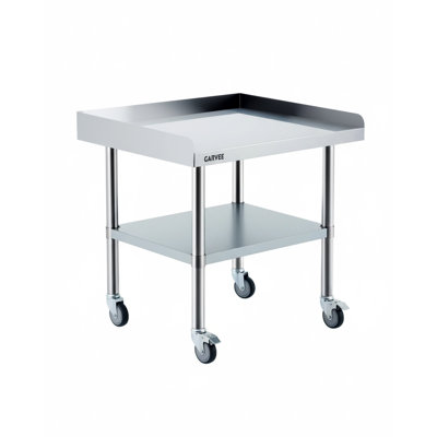 Table de travail en acier inoxydable avec roulettes pour la maison, le garage du restaurant