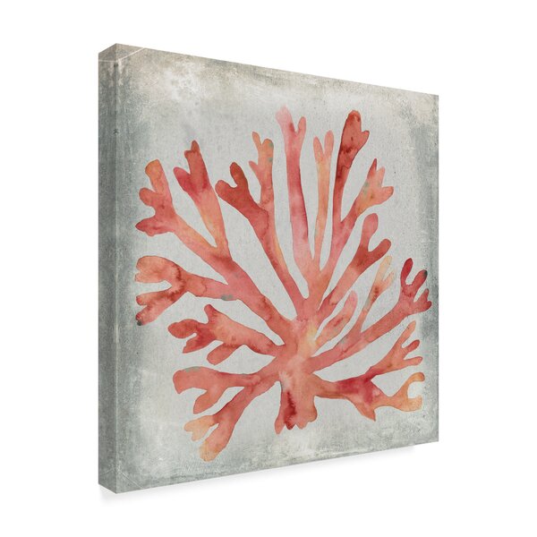 Highland Dunes Watercolor Coral III On Canvas by Megan Meagher Print ...