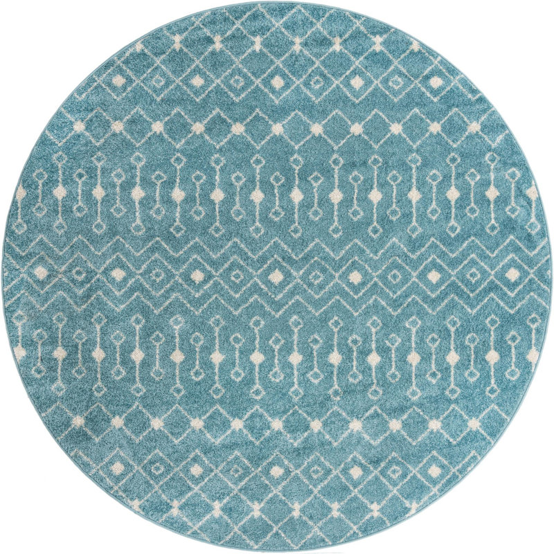 Abstract Indoor Rug, Round 7'10"