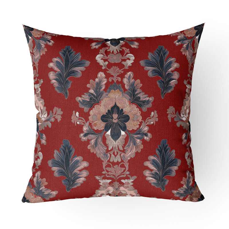 Toucher intérieur/extérieur traditionnel 26x26, Carré 26 po, Red/Burgundy