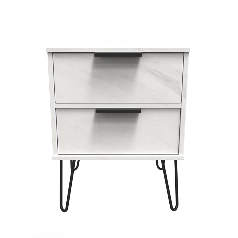 Turah 2 Drawer Bedside Cabinet (Ready Assembled)