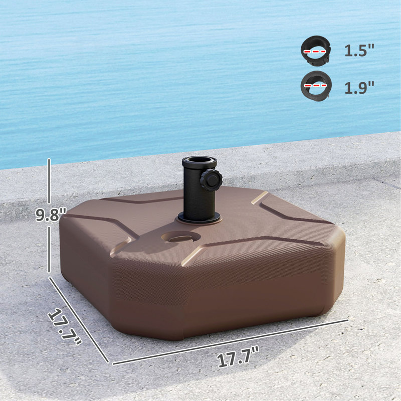 Support de parasol, support de parasol carré pour patio, base de parasol d'extérieur robuste