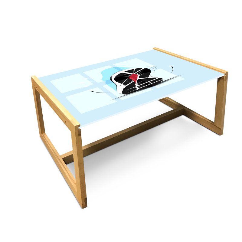 Isaac-Egon Sled Coffee Table, 40cm H x 91cm W x 62cm D