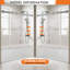 Porte de douche coulissante l 60 po x H 60 po, verre trempé de 3/8 po (10 mm), rail en acier inoxydable, glissement en douceur avec tampon, plage réglable de 4 po, installation à gauche / droite-119703086