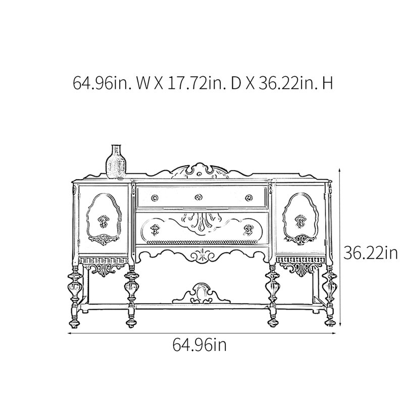 Rural Retro Multifunctional Console Table