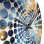 Horloge murale en marbre bleu sarcelle et or Astral Dreams-101235671