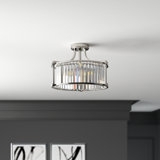Bunton Crystal Semi Flush Mount