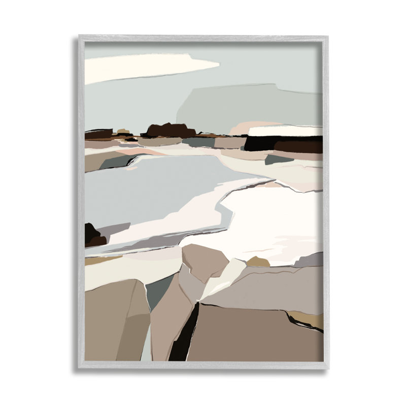 Abstrait paysage de réservoir abstrait Glattalp, estampe numérique texturée par Nikita Jariwala_aq-557