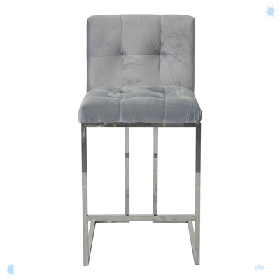 Tabouret de bar argent et gris pour la cuisine