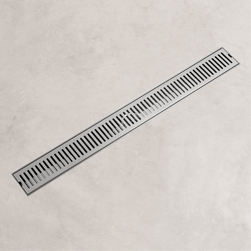 Drain de douche à grille rectangulaire Elan, Chrome