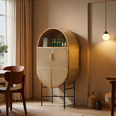 Wabi Sabi Wind Vine Weaving Dining Cabinet
