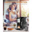 Machine à espresso automatique 20 bars avec moulin intégré - contrôle à écran tactile, 7 variétés de café, infusion rapide de 1350 W, mousseur à lait, réservoir de 1,5 L, barista domestique (noir)