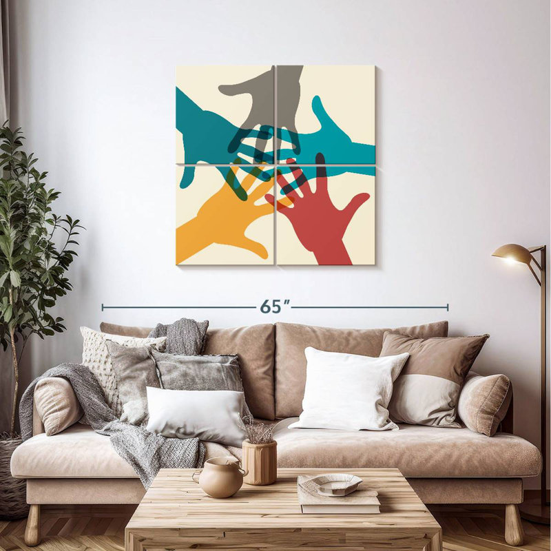 Kirara Racial Equality Hands, 38" H x 38" W