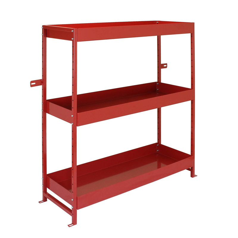 Castlewood 115cm W Steel Shelving Unit, Red