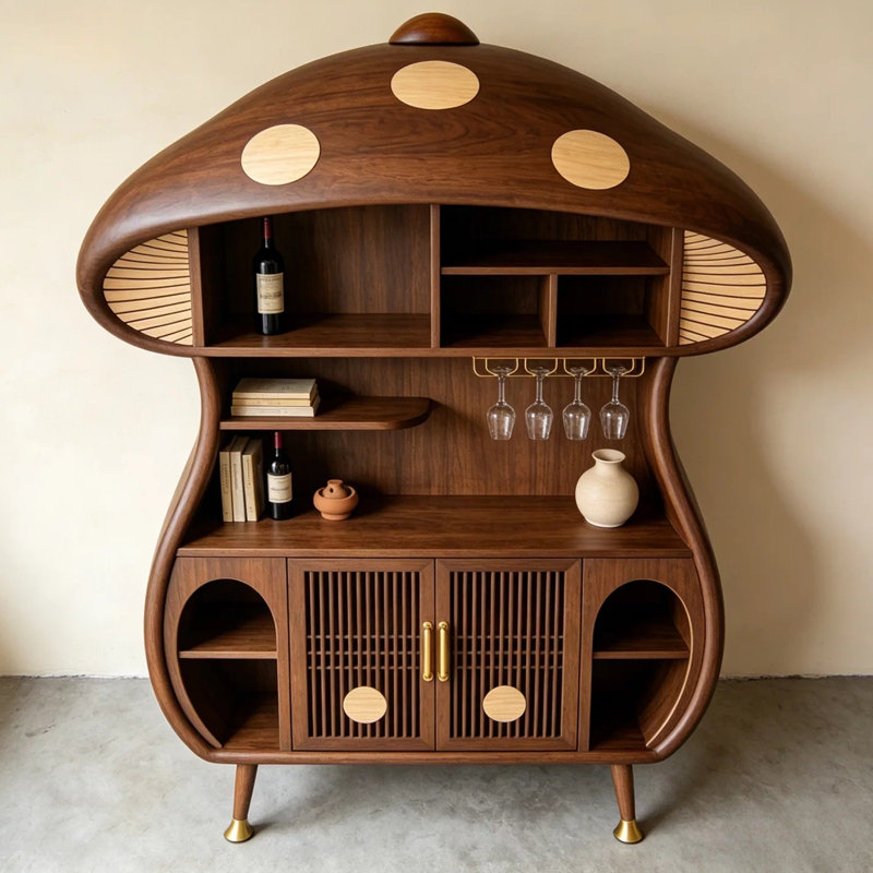 Modern-style wood wine cabinet