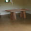 Spacious Farmhouse Dining Table, Particle Board, Rustic Style For Home And Kitchen