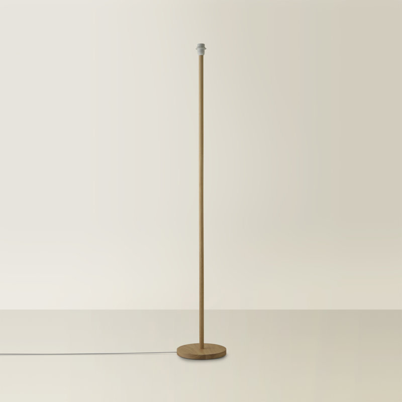 Dilen 160cm Traditional Floor Lamp, Light Wood