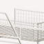 Lit mezzanine simple en métal avec station de charge intégrée et lumières DEL, aucun sommier requis, robuste et durable