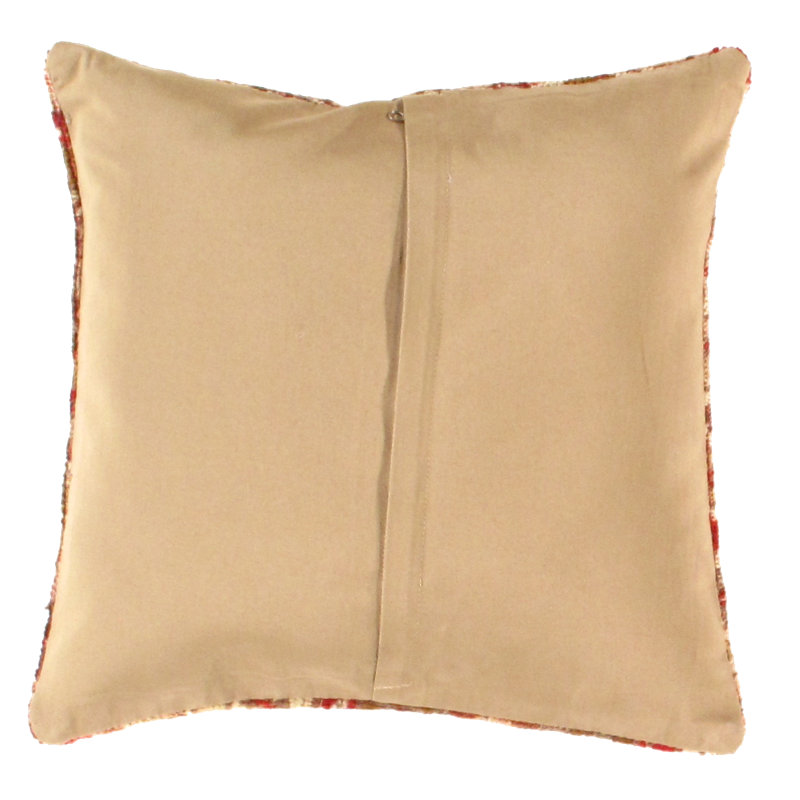 Oushak Turkish Embroidered Wool Blend Throw Pillow