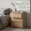 Compact Three-Drawer Nightstand with Handle-Free Design and Thickened Top for Bedroom and Living Room Storage