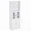 Grande armoire de rangement blanche avec tablettes