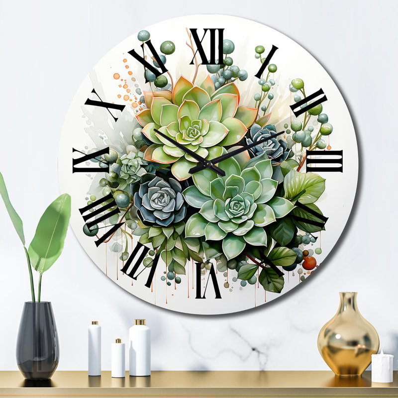 Charlanne - Horloge murale florale, Grand