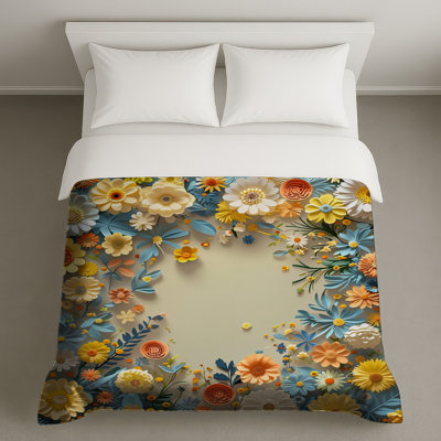 Housse de couette florale en papier