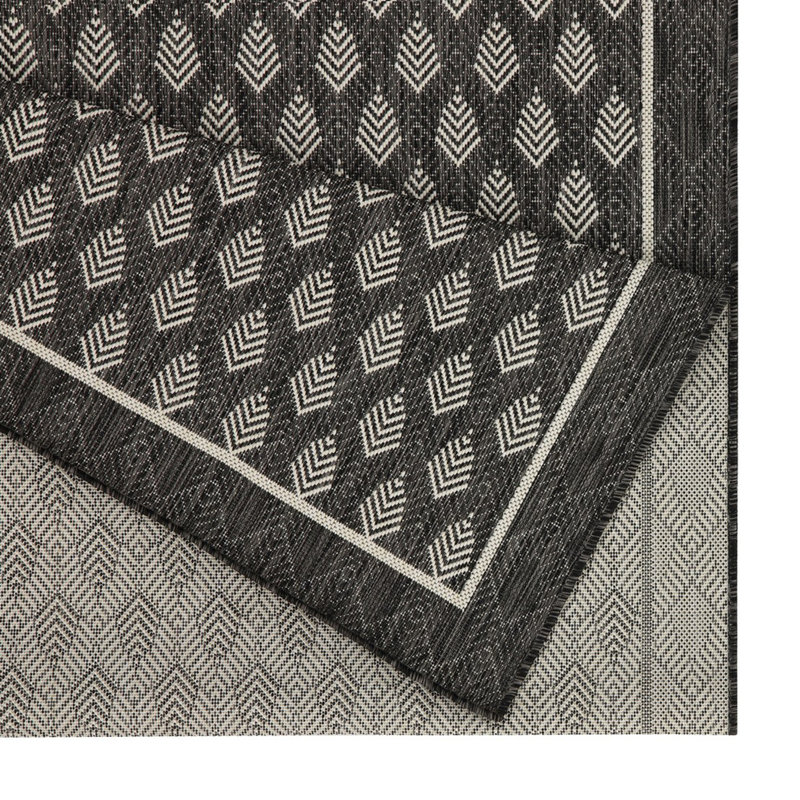 Anthracite 7 Ft. 10 In. X 10 Ft. 3 In. Indoor/Outdoor Area Rug, Rectangle 7'10" x 10'3"
