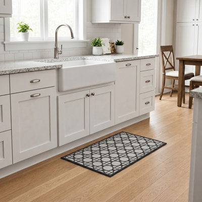 Circles Gray Kitchen Mat 20x32