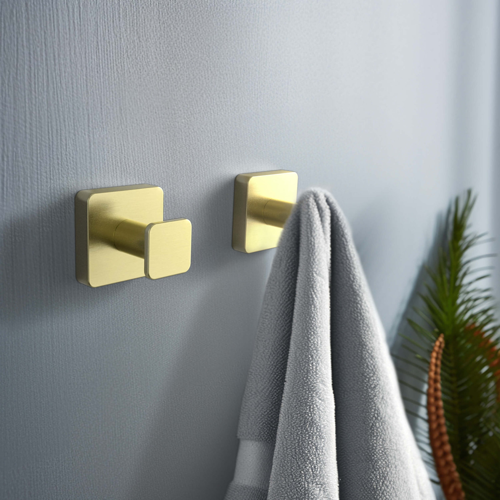 Blaze Wall-Mounted Robe Hook, Brushed Gold