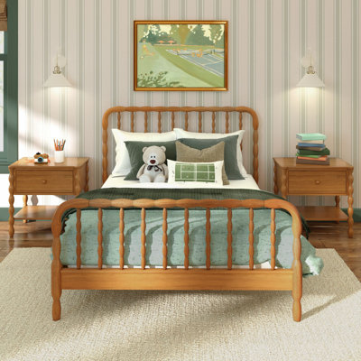Lind Spindle Solid Wood Bed