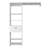 Lenox 1Drawer 4Shelf Closet System White