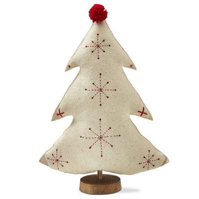 Embroidered Wool Tree Decor Tl
