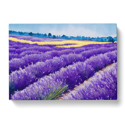 Lavender Field Watercolour Vol.3 - Wrapped Canvas