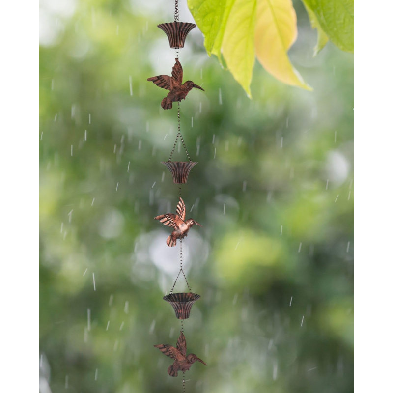 8.5FT Rain Chain, Hummingbird Rain Chains for Gutters