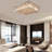 Prichard 9 Lights Modern Luxury K9 Clear Crystal Ceiling Light Square Decorative Chandelier