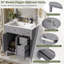 Meuble-lavabo moderne de 30 po avec lavabo en céramique - Armoire de rangement moderne avec portes à fermeture douce, tiroir profond et tiroir standard-128948178