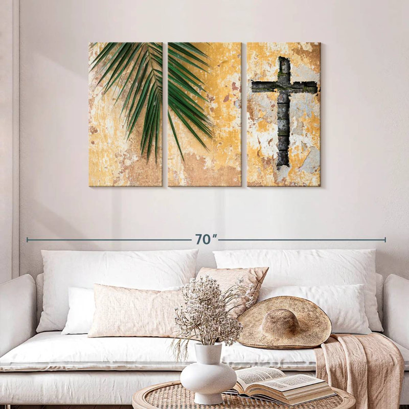 Adella Cross Shaped Imprint, 28" H x 45" W