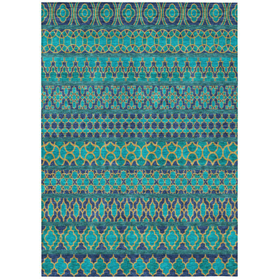 Juli Moroccan Polyester Machine Woven Rug with Non-Slip Backing 