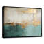 Minimalisme doré et horizon bleu sarcelle - impressions sur toile glamour moderne-716301972-674012773-674012768