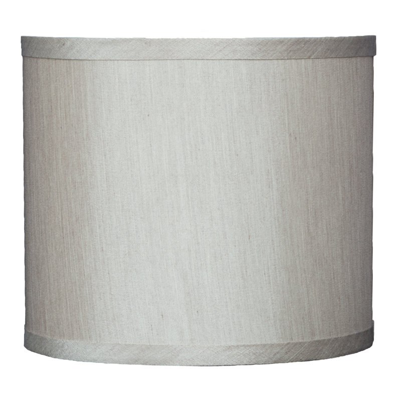 Ganya Silk Drum Lamp Shade, Champagne, 10" H x 14" W x 14" D