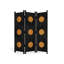 3 Panels Black Solid + Manufactured Wood Folding Room Divider