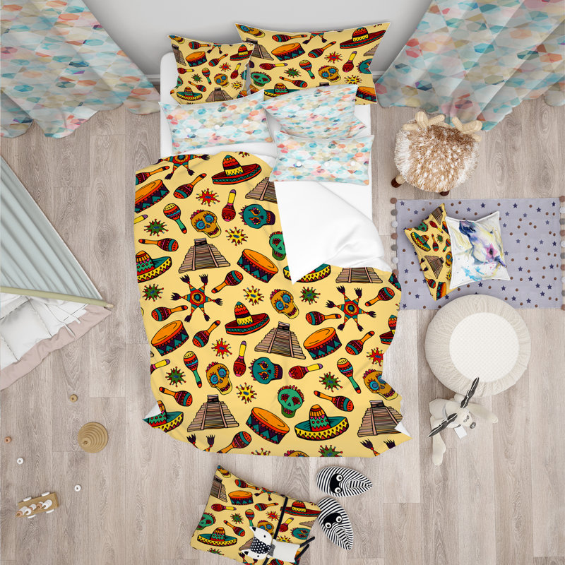 Ensemble de housse de couette tropical, Housse de couette double / grand + 2 taies